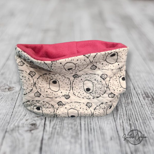 snood ours polaire rose